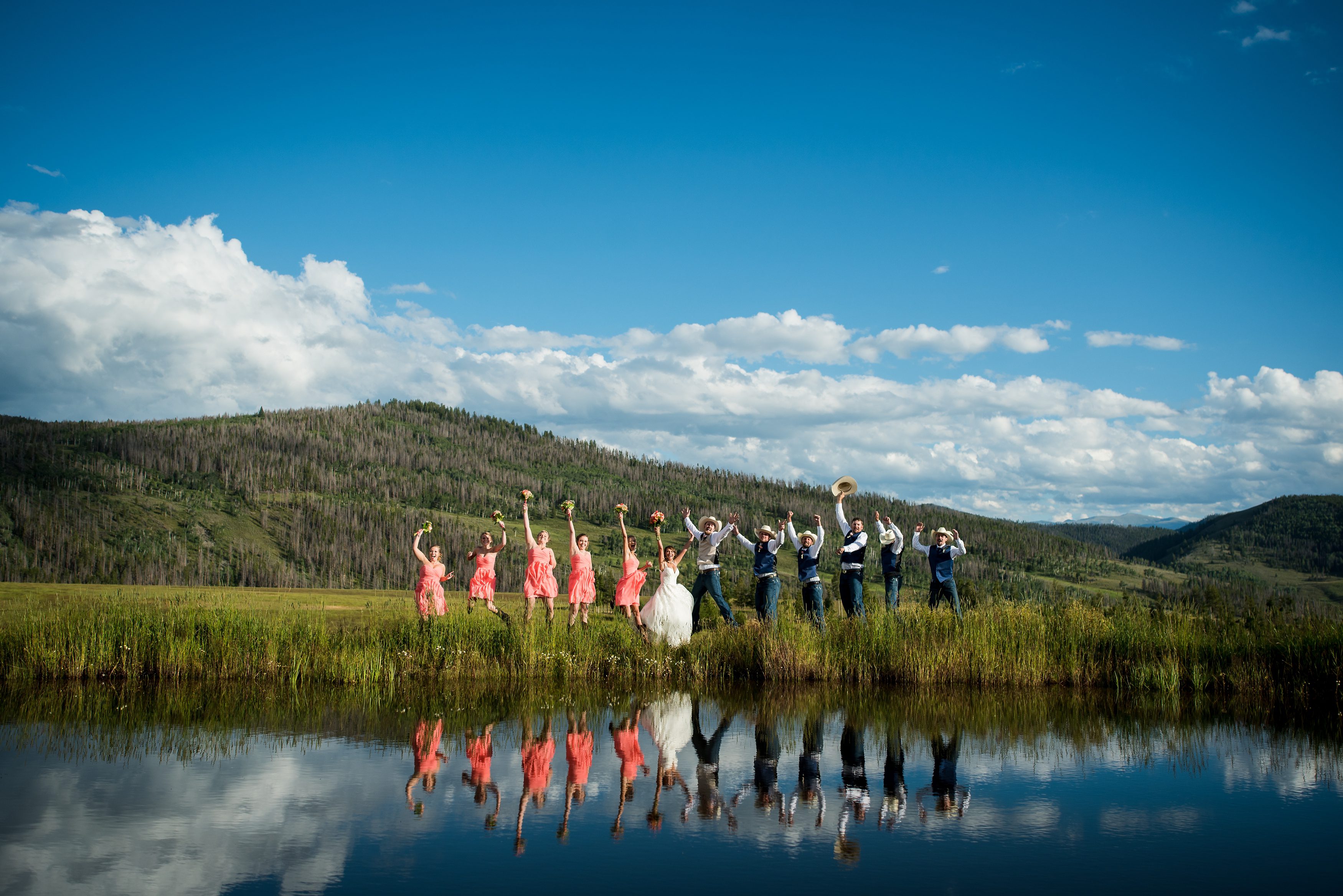 strawberry creek ranch weddings, wedding party photos