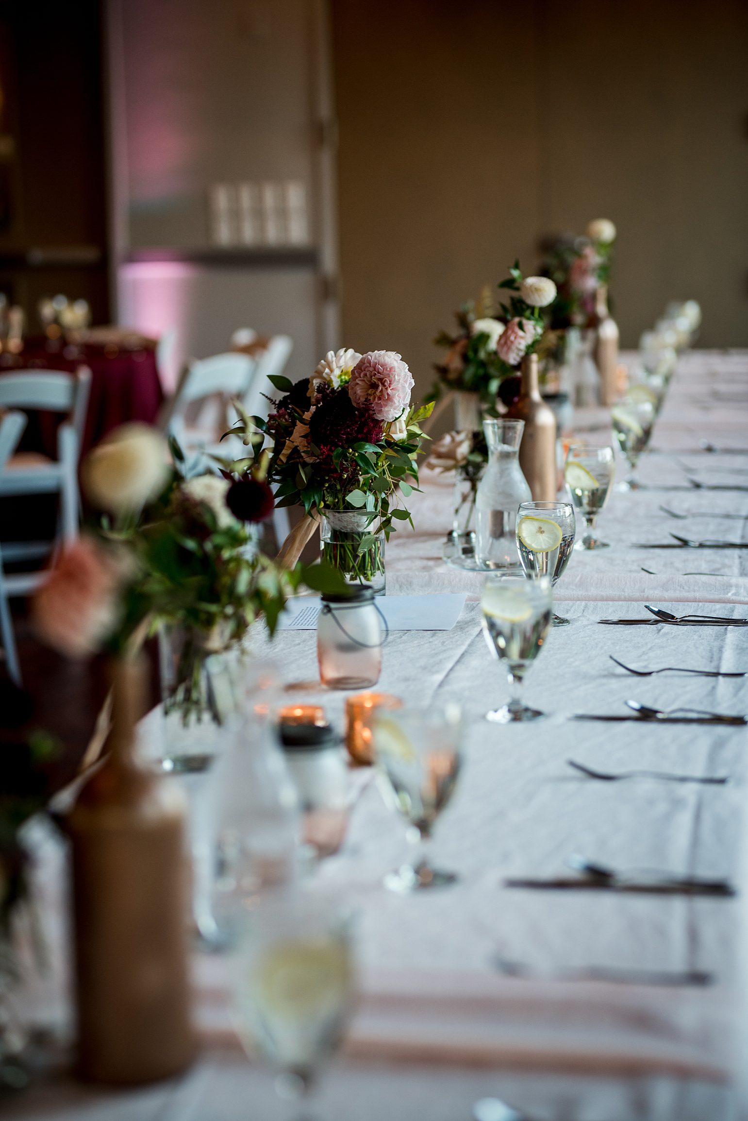 wedding decor at pines of genesee
