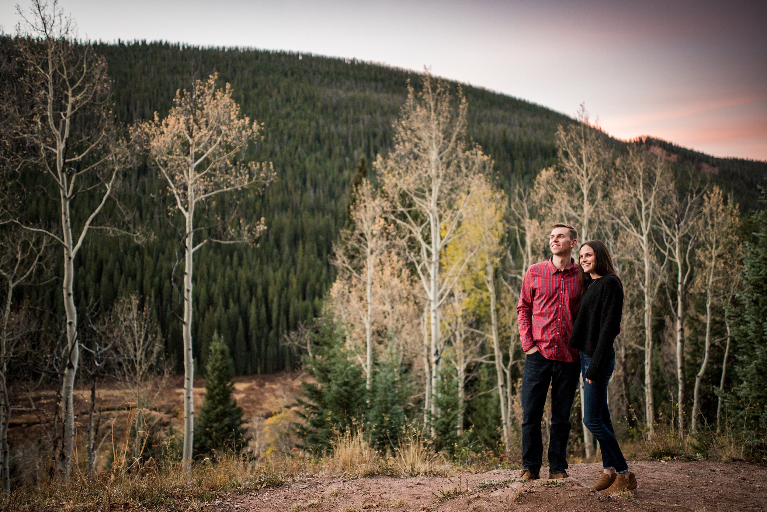Engagement photos at Piney Lake, Colorado