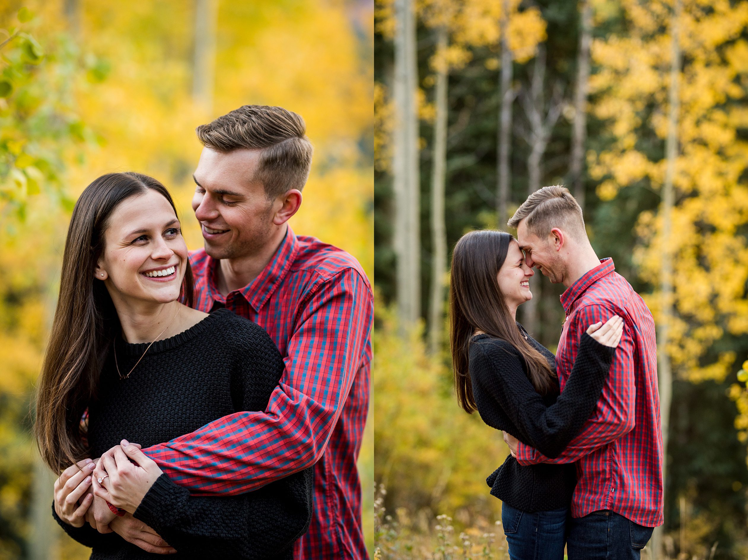 Engagement photos at Piney Lake, Colorado