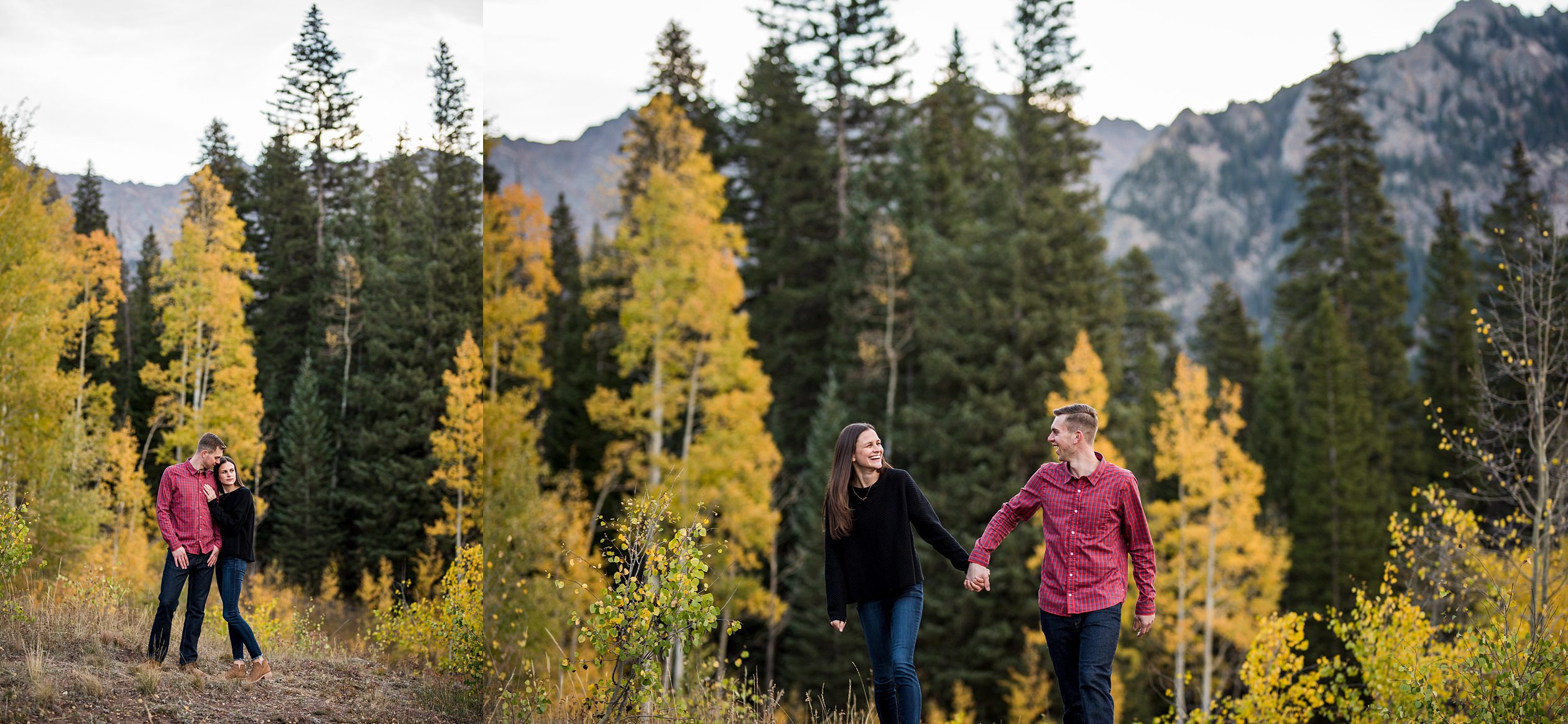 Engagement photos at Piney Lake, Colorado
