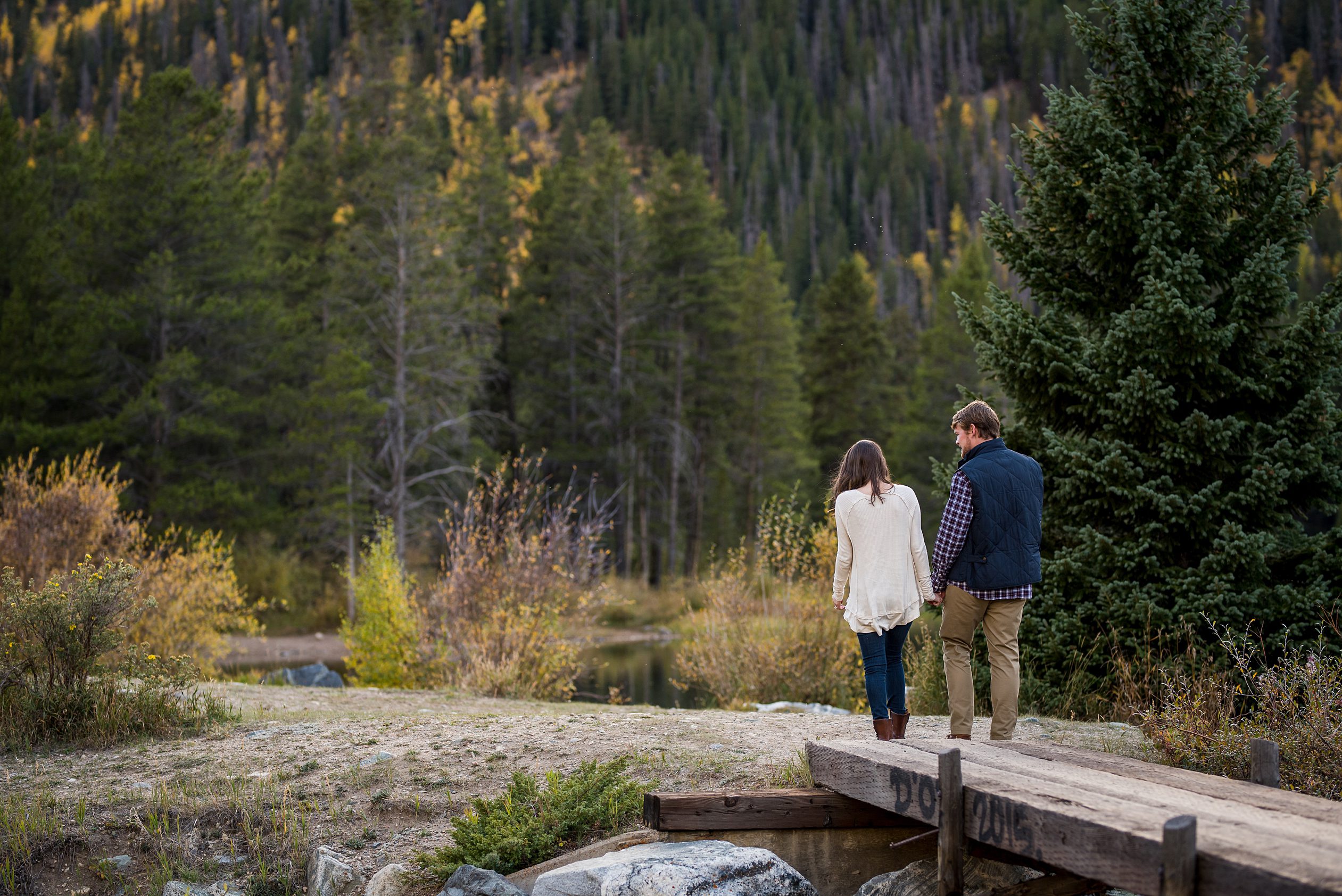 Officers Gulch Pond Engagement, Colorado Wedding Photographers