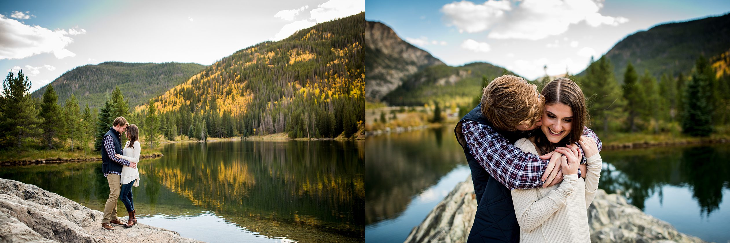 Officers Gulch Pond Engagement, Colorado Wedding Photographers