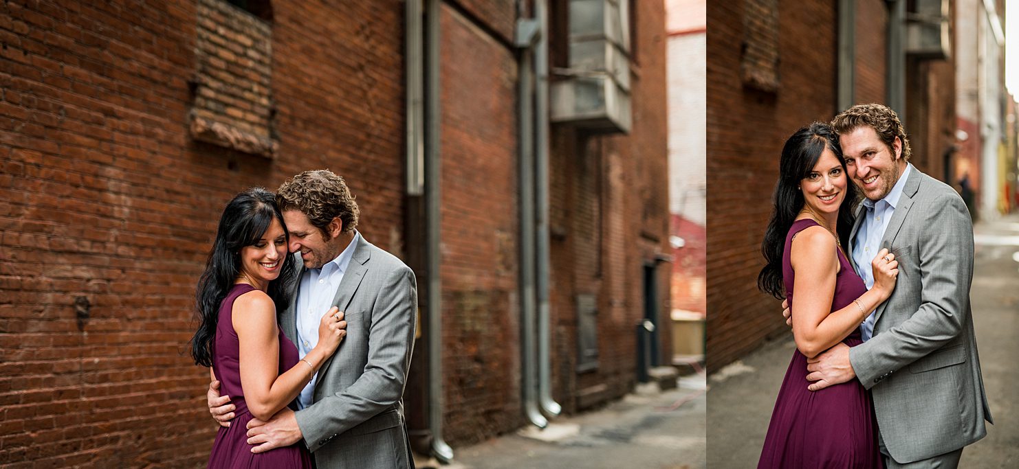 engagement photos in the ally of Denver