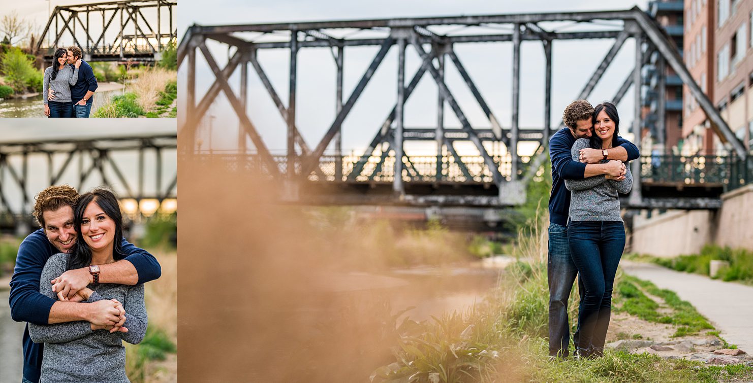 sunset engagement photos in Denver