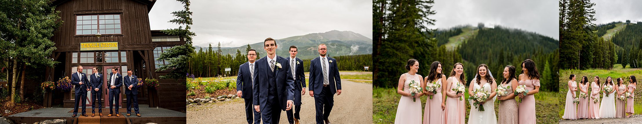 Bridal party at Colorado wedding