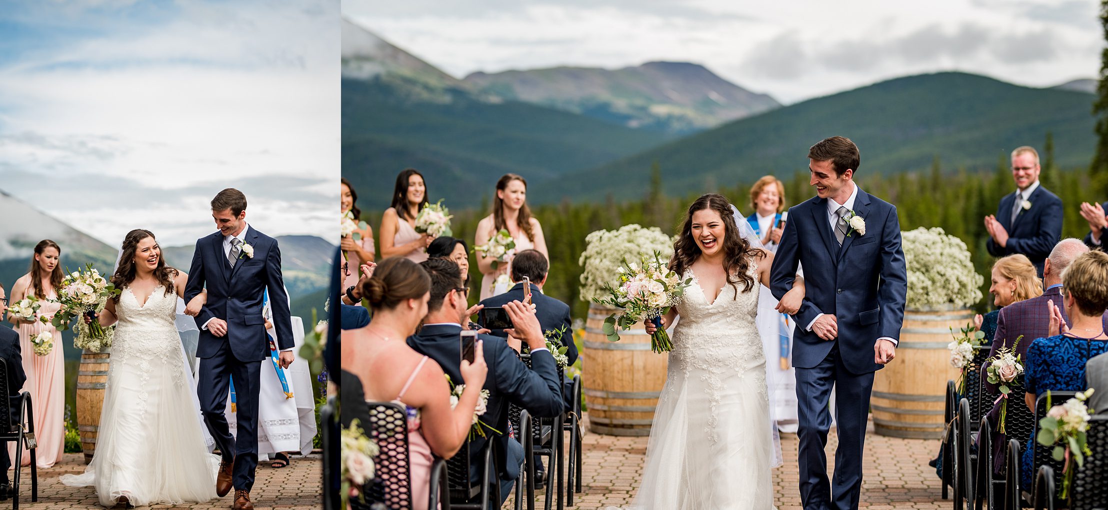 Bride and groom just got married in Breckenridge, CO