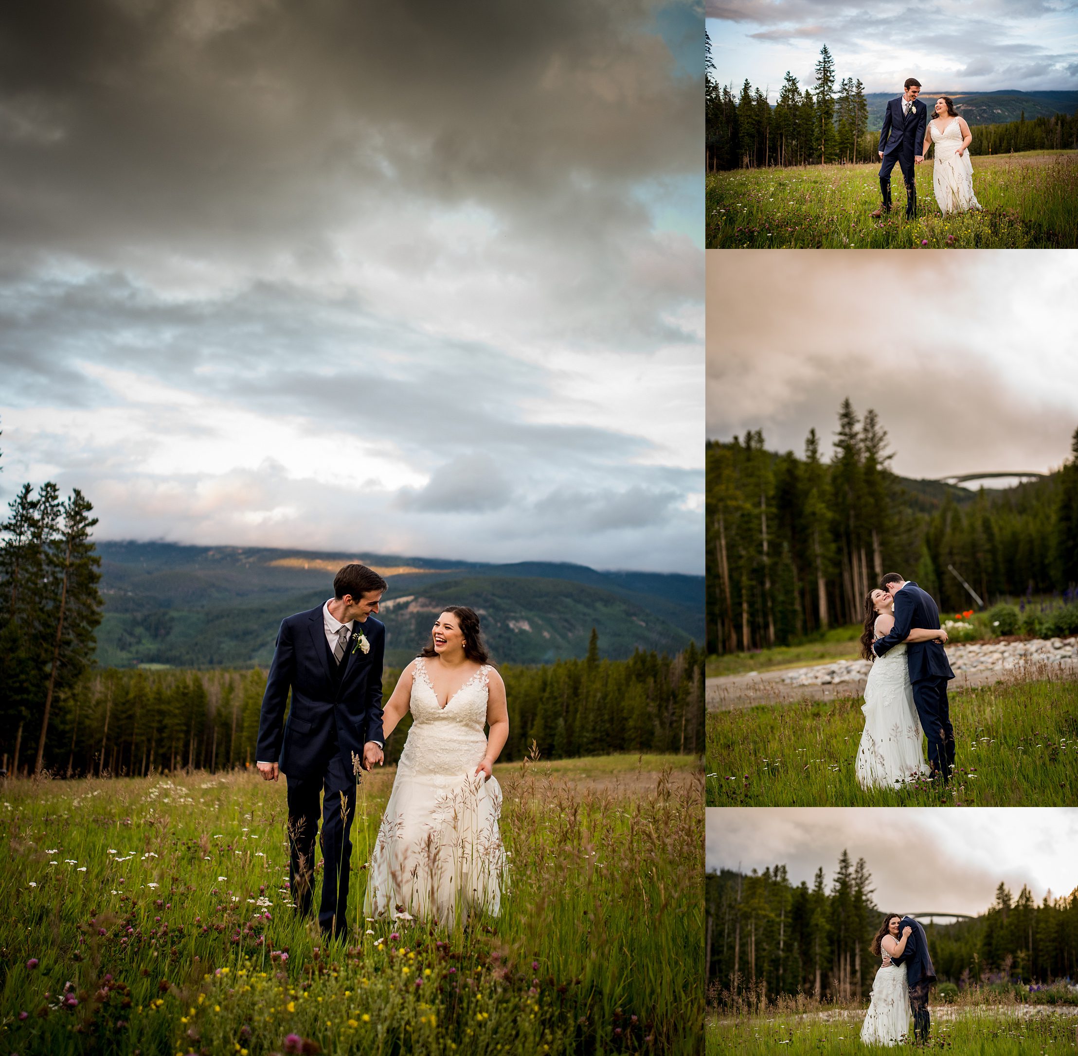 romantic sunset photos at Ten Mile Station, Colorado wedding venue