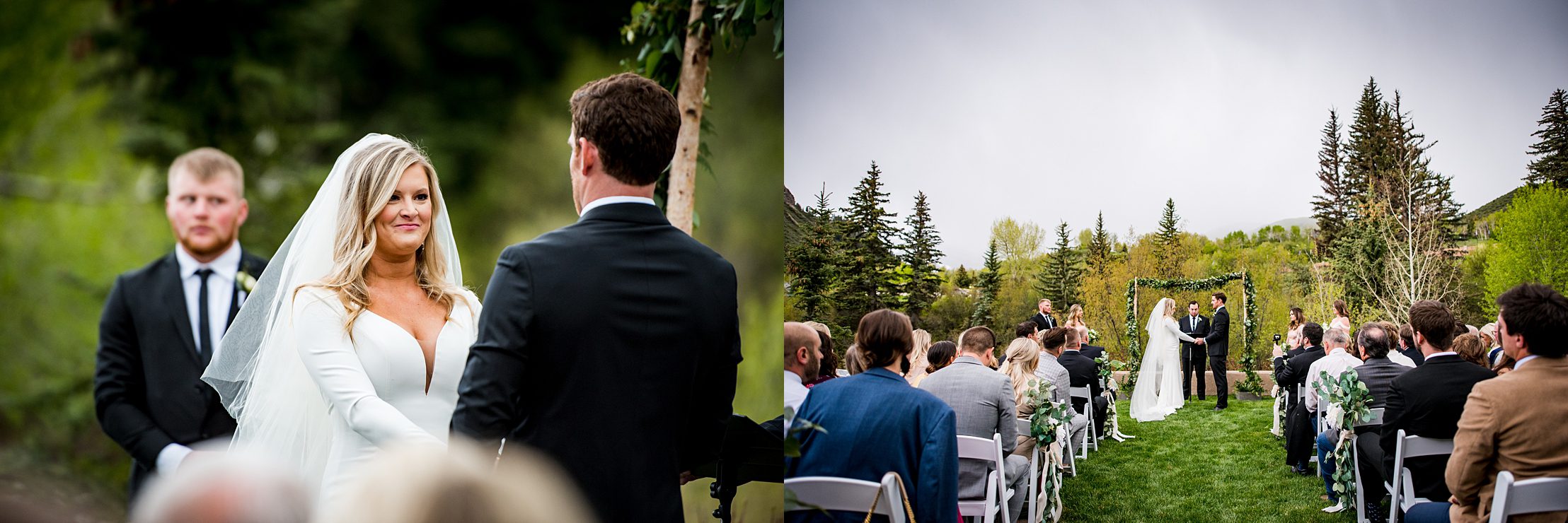 mountain wedding ceremony at the Westin Riverfront