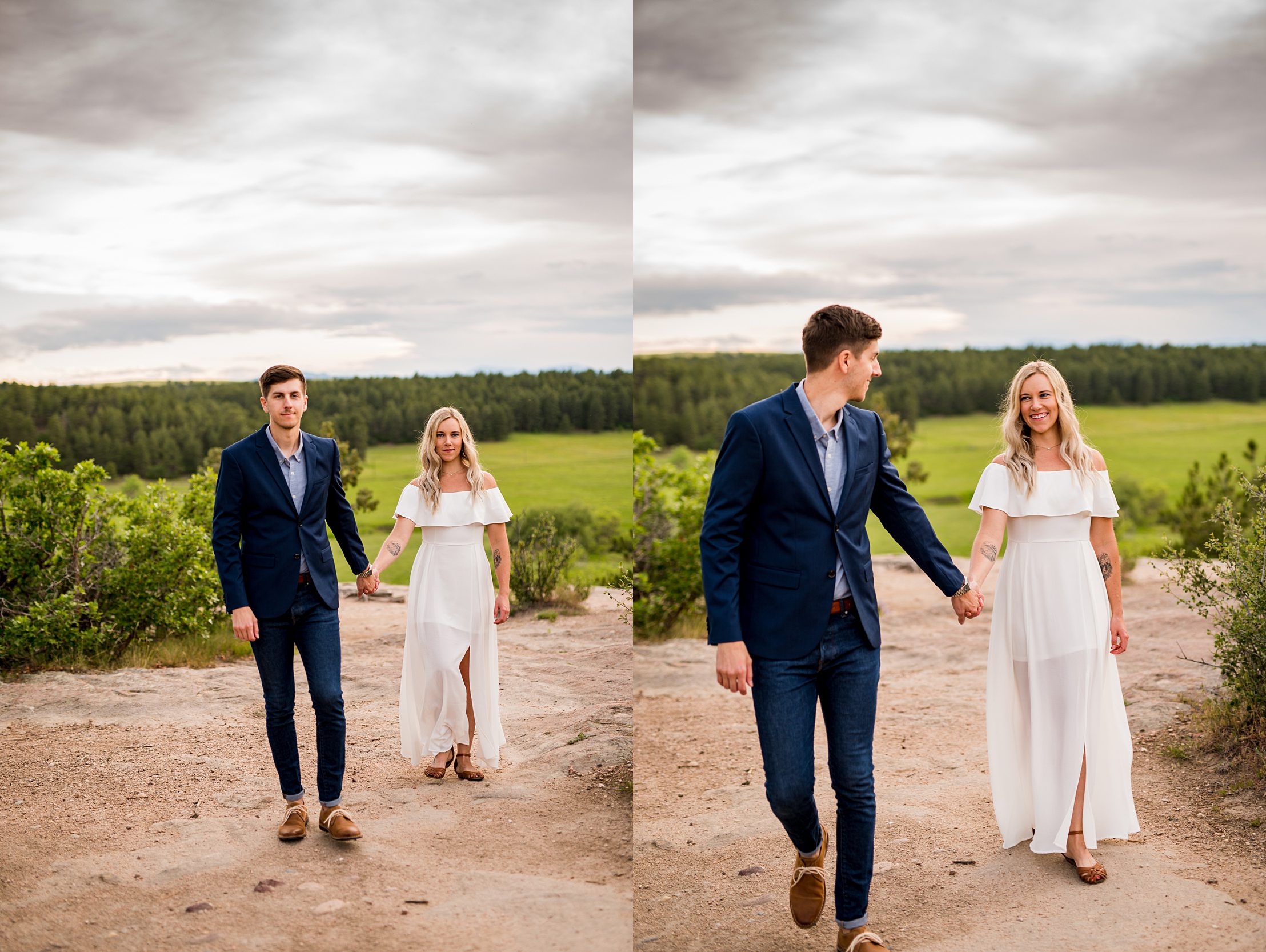 couple walking at a Colorado park