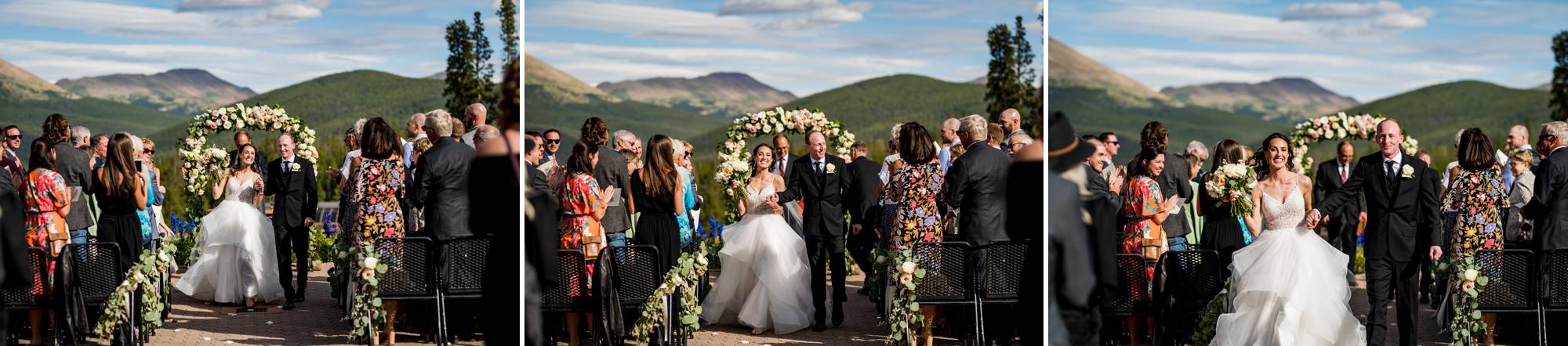 bride and groom just got married in Breckenridge