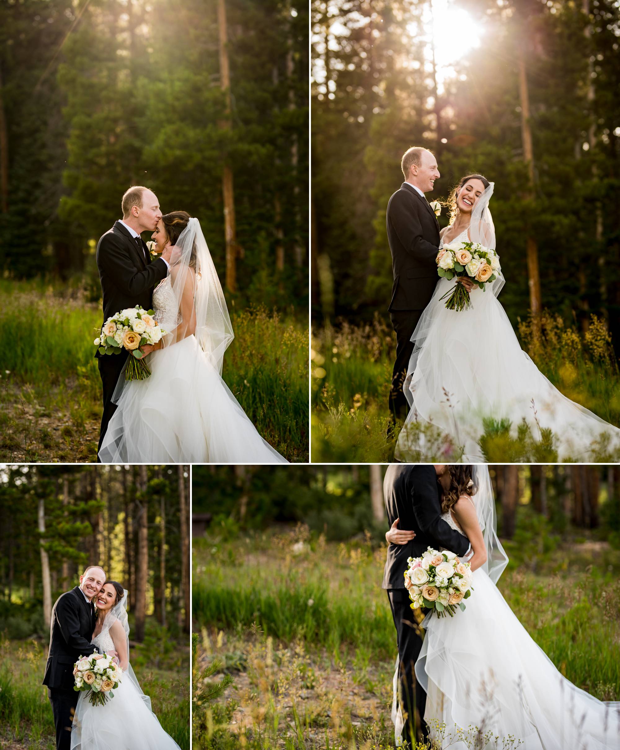 romantic wedding couple in Colorado