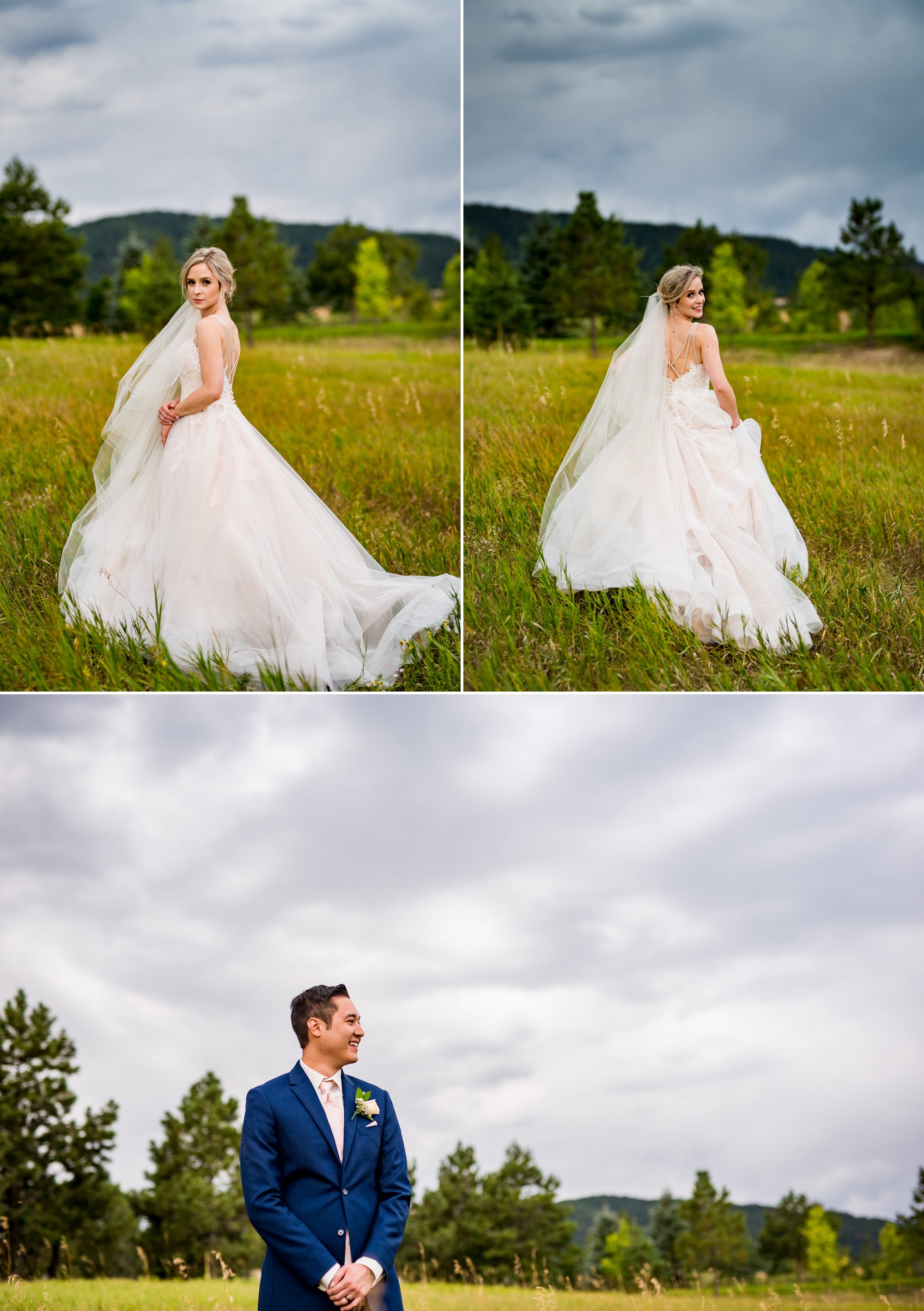 beautiful Colorado bride having fun