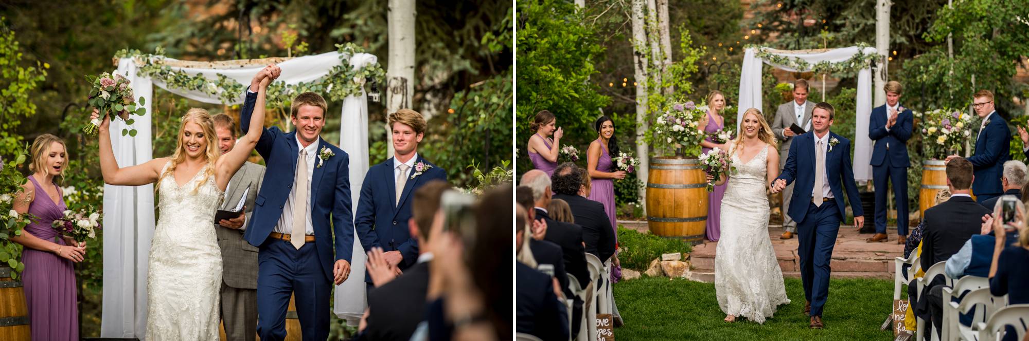 wedding couple just got married at Church ranch event center