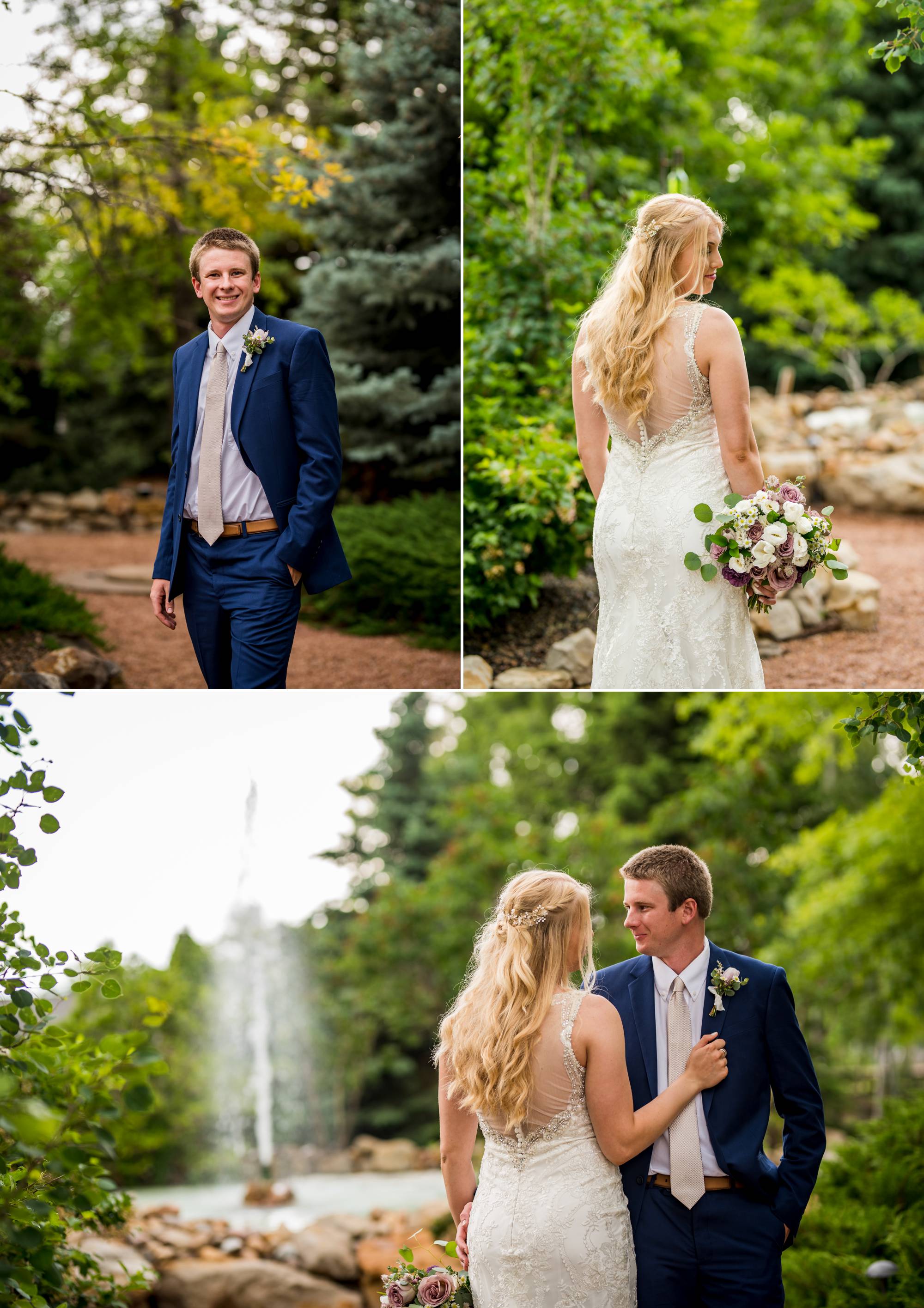 bride and groom at church ranch event center