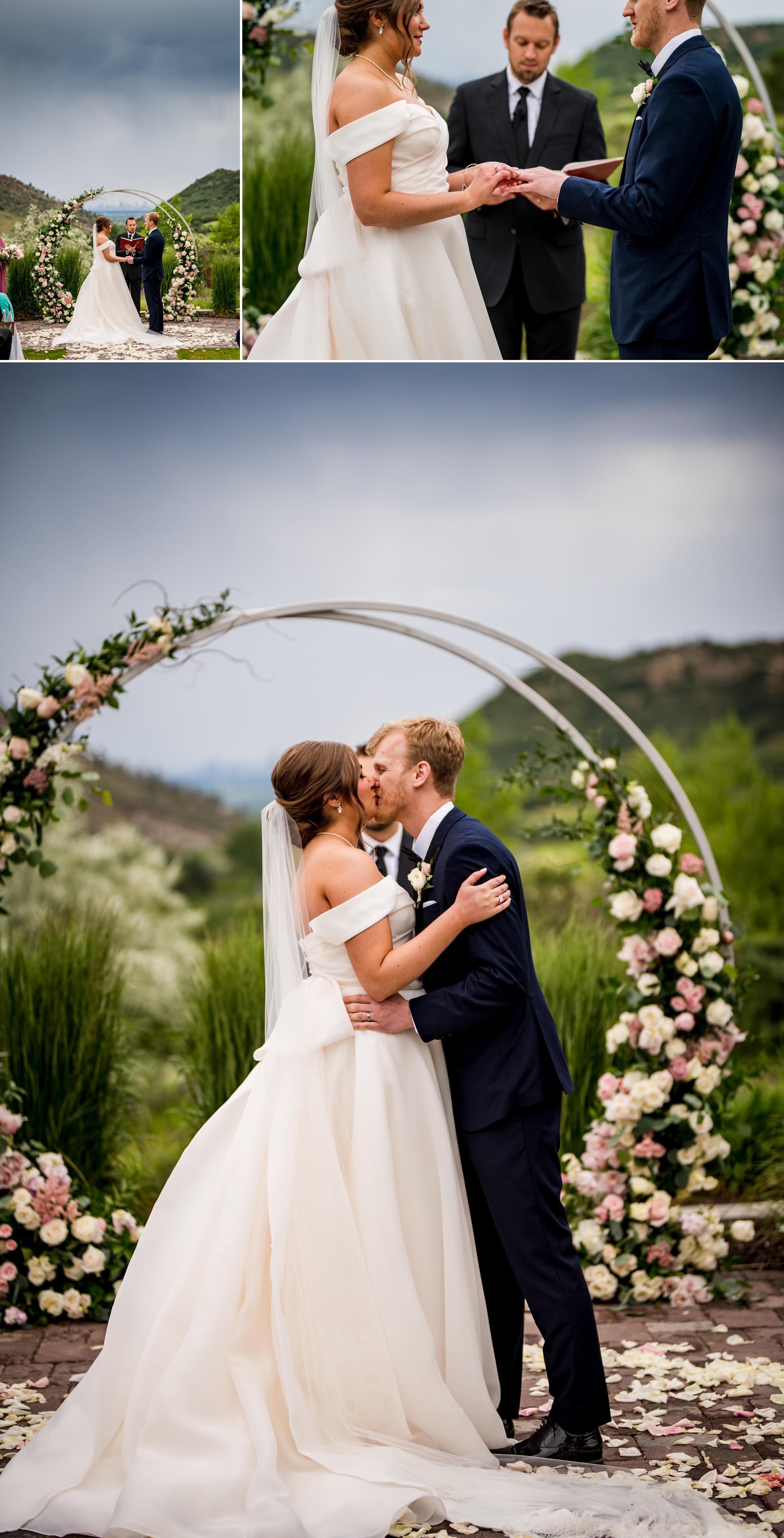 Bold, colorful wedding ceremony at The Manor House