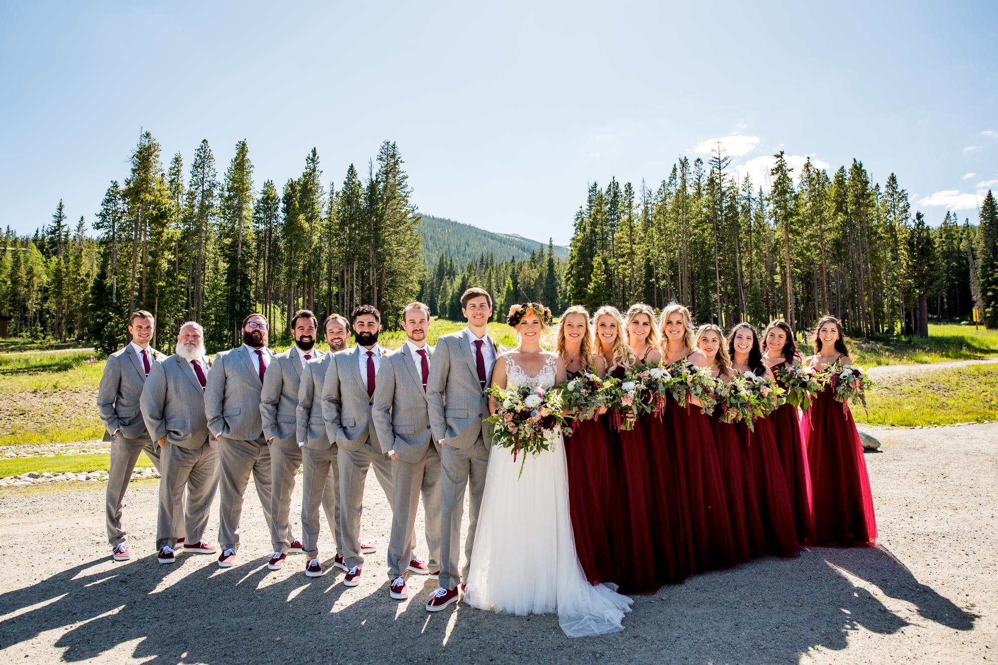 Bridal Party in a Flying V at Ten Mile Station