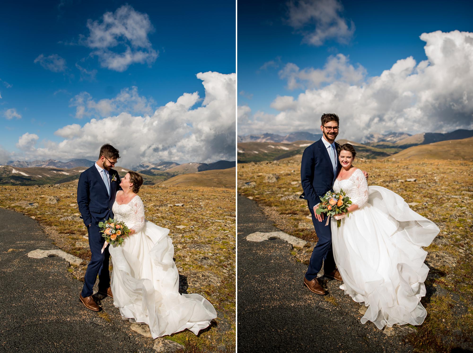 wedding couple eloping in the Colorado mountains
